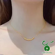 【Kuder Jewelry】黃金上身富貴加分~1+1愛的串連項鍊/8粒/買黃金項鍊送玫瑰花朵香氛禮盒一件 45cm 8粒