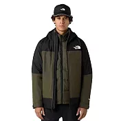 The North Face M MOUNTAIN LIGHT TRICLIMATE GTX JACKET - 男兩件式外套-NF0A84RRBQW S 黑綠色