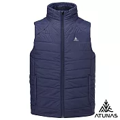 【ATUNAS 歐都納】男款石墨烯纖維輕量保暖背心/大尺碼/無厚重感/背心式外套A1VE2508M- M 深藍