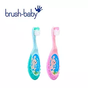 Brush Baby 幼兒易握固齒器牙刷 (0-3Y) 2入 -  青+粉