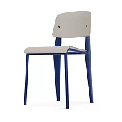 Vitra Standard SP 標準單椅 （羊毛灰座面、鈷藍椅腳）