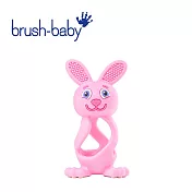 Brush Baby 兔兔矽膠咬咬固齒器 (0-3Y) -  甜心粉