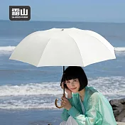 【日本霜山】復古竹柄8骨晴雨兩用摺疊傘(附收納提袋)- 典雅白