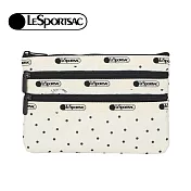 Lesportsac 2025冬季新品 3-Zip Cosmetic 三層拉鍊化妝包(7158) HE65俏皮圓點