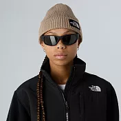 The North Face LOGO BOX CUFFED BEANIE 男女 保暖毛帽-NF0A8CHEBOX 棕色