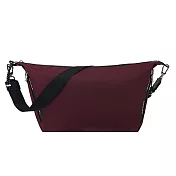 LONGCHAMP LE PLIAGE ENERGY系列再生尼龍雙拉鍊斜背包 酒紅