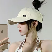 seoul show首爾秀 韓系INS半空頂棒球帽四季男女防曬遮陽帽 米白