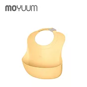 MOYUUM 韓國 白金矽膠 寬口立體圍兜 -  奶油黃