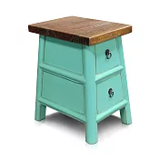 【C’est Chic】小洋樓實木雙抽方凳-幅33cm-3色可選 風化淺藍