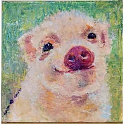 【玲廊滿藝】黑輪-幸福的小豬20x20cm