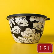 《S’well》Kit醬料罐+防漏不鏽鋼沙拉碗 - 墨韻花影1.9L