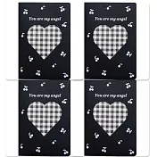 HAPILA 推活周邊 推活 周邊 推活周邊3入3組 小卡收納冊 收藏卡小卡冊 心型造型 88*63 櫻桃黑