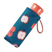 【RAINSTORY】蘋果刺蝟抗UV手開迷你口袋傘(藍)