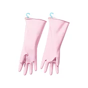 BESTHOT 掛勾式清潔乳膠手套(兩入) 粉色