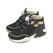 Fila 籃球鞋 B401A 中大童鞋 黑 卡其 旋鈕 運動鞋 3B401A081