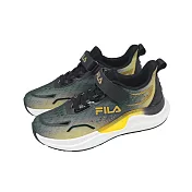 Fila 慢跑鞋 J411A 大童 女鞋 黑 金 魔鬼氈 運動鞋 3J411A078