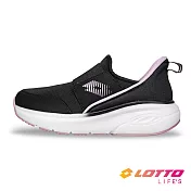 【LOTTO 義大利】女 Easy wear 易即穿健走鞋- 23cm 黑/玫粉