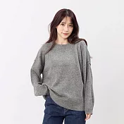 好我_Melissa彩點圓領寬版針織毛衣 FREE 灰