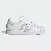Adidas 愛迪達 Superstar II [JH7055] 女 休閒鞋 貝殼鞋 舒適 白 灰