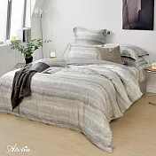 英國Abelia《玄岩之島》雙人天絲四件式防蹣抗菌吸濕排汗兩用被床包組