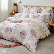 英國Abelia《瑰麗花園》雙人天絲四件式防蹣抗菌吸濕排汗兩用被床包組