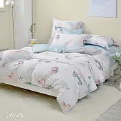 英國Abelia《草原派對》加大天絲木漿纖維四件式兩用被床包組