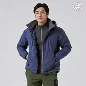 ADISI 男超撥SORONA AURA 暖膚棉保暖外套(可拆帽) AJ2521051｜抗風 防潑水 內裡毛網 保暖棉 S 夜藍