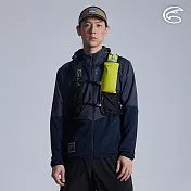 ADISI 男高效調溫超撥水輕暖可收納跑步訓練外套 AJ2521023｜防潑水 環保紗 運動外套 保暖外套 M 深黑藍