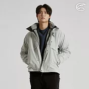 ADISI 男二件式防水防風透氣保暖外套(內件羊羔絨) AJ2521025 ｜防潑水 防水透氣 兩件式 保暖外套 M 礦物綠灰/礦物灰