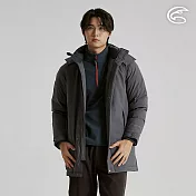 ADISI 男SMAWARM BALL防水防風透氣極暖長版外套 AJ2521027｜防潑水 防水透氣 蚵棉球 保暖外套 M 鋼鐵灰