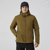ADISI 男SMAWARM海洋溫控超撥水防風外套 AJ2521033｜撥水 防潑水 蚵技棉 抗風 保暖外套 M 油棕綠