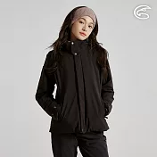 ADISI 女SMAWARM海洋溫控超撥水防風外套 AJ2521034 ｜撥水 防潑水 蚵技棉 抗風 保暖外套 M 宇宙黑