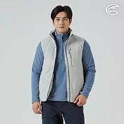 ADISI 男SMAWARM海洋溫控撥水背心 AV2521071｜防潑水 蚵技棉 抗風 保暖背心 M 礦物灰