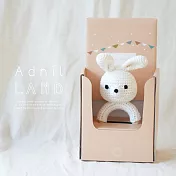 日本 Adnil LAND 可愛動物編織搖鈴 - 兔子
