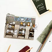 Sunny Bag x 貓小姐Ms.Cat-萬用收納袋(S)-起立敬禮老師好