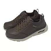 Skechers 休閒鞋 Arch Fit Crosser 男鞋 棕 米 RELAXED FIT 防水 緩衝 運動鞋 205347CHOC