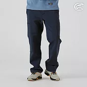 ADISI 男Softshell撥水休閒輕量保暖長褲 AP2521018｜軟殼 刷毛 搖粒絨 防潑水 超撥水 S 子夜藍