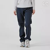 ADISI 女Softshell撥水機能輕量保暖長褲 AP2521019｜軟殼 刷毛 搖粒絨 防潑水 超撥水 XS 子夜藍