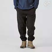 ADISI 男Softshell透氣修身保暖束口褲 AP2521085｜刷毛 搖粒絨 防潑水 保暖長褲 M 正黑色