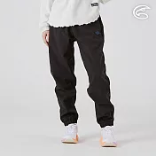 ADISI 女Softshell透氣修身保暖束口褲 AP2521086｜刷毛 搖粒絨 防潑水 保暖長褲 S 正黑色