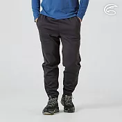 ADISI 男Comfy warm三明治保暖速乾束口長褲 AP2521039｜抗靜電 刷毛 吸濕快乾 束口褲 運動褲 M 黑色