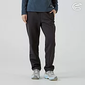 ADISI 女Comfy warm三明治保暖速乾長褲 AP2521040｜抗靜電 刷毛 吸濕快乾 運動褲 S 黑色