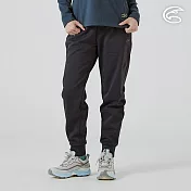 ADISI 女Comfy warm三明治保暖速乾束口長褲 AP2521041｜抗靜電 刷毛 吸濕快乾 束口褲 運動褲 S 黑色