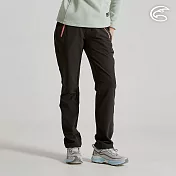 ADISI 女彈性撥水透氣恆溫快乾機能長褲 AP2521047｜魚鱗褲 防潑水 磨毛保暖 快乾 S 雲灰