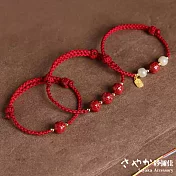 【Sayaka紗彌佳】蓮語・和田結紅線編織祈願手鍊 (抽拉調節設計) -單珠蓮花款