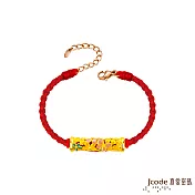 J’code真愛密碼金飾 蝶語花開硬金編織手鍊