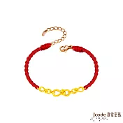 J’code真愛密碼金飾 無限幸福硬金編織手鍊