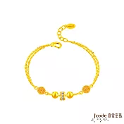J’code真愛密碼金飾 珠事圓滿硬金手鍊