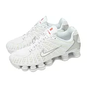 Nike 休閒鞋 Shox TL 男鞋 白 銀 彈簧鞋 復古 厚底
