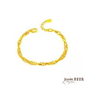 J’code真愛密碼金飾 法式蕾絲黃金手鍊-寬版